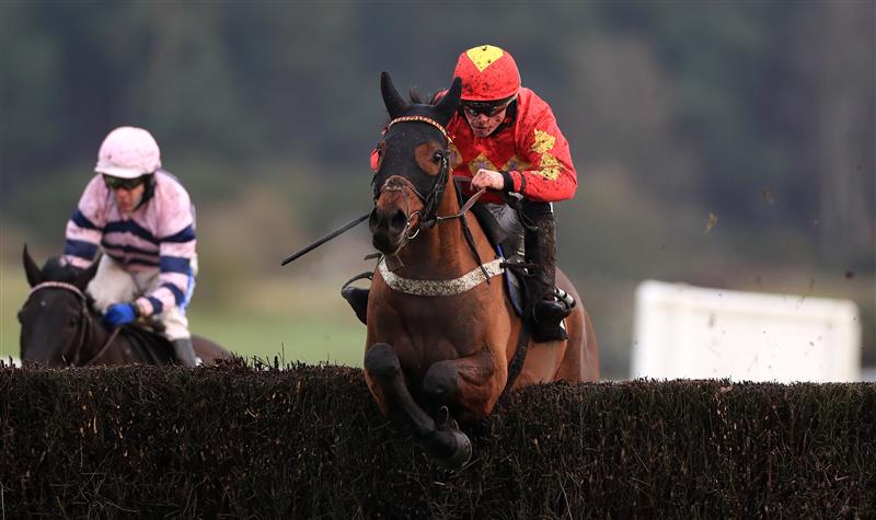 MARKET RASEN, ENGLAND - DECEMBER 30: Mac Tottie ridden by James Bowen wins The racingtv.com Novices Limited Handicap Chase at Market Rasen Racecourse on December 30, 2020 in Market Rasen, England. (Photo by Mike Egerton - Pool/Getty Images)