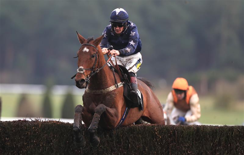 MARKET RASEN, ENGLAND - DECEMBER 30: Rikoboy ridden by Sam Twiston-Davies goes on to win The Racing TV Handicap Chase at Market Rasen Racecourse on December 30, 2020 in Market Rasen, England. (Photo by Mike Egerton - Pool/Getty Images)