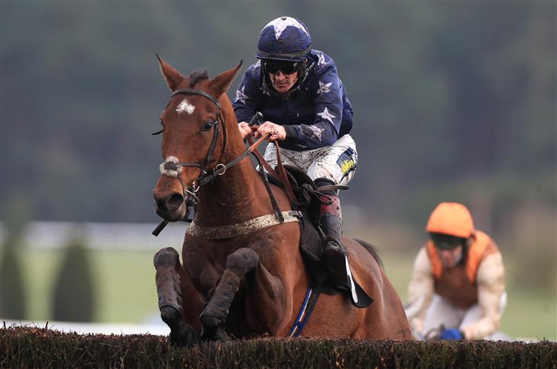 MARKET RASEN, ENGLAND - DECEMBER 30: Rikoboy ridden by Sam Twiston-Davies goes on to win The Racing TV Handicap Chase at Market Rasen Racecourse on December 30, 2020 in Market Rasen, England. (Photo by Mike Egerton - Pool/Getty Images)