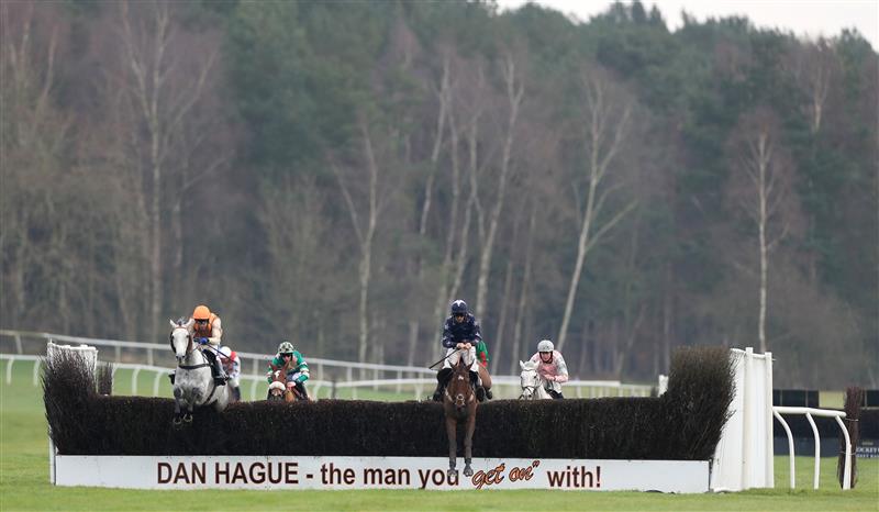 MARKET RASEN, ENGLAND - DECEMBER 30: Rikoboy ridden by Sam Twiston-Davies goes on to win The Racing TV Handicap Chase at Market Rasen Racecourse on December 30, 2020 in Market Rasen, England. (Photo by Mike Egerton - Pool/Getty Images)