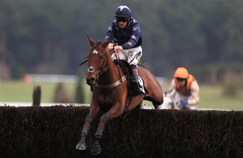 MARKET RASEN, ENGLAND - DECEMBER 30: Rikoboy ridden by Sam Twiston-Davies goes on to win The Racing TV Handicap Chase at Market Rasen Racecourse on December 30, 2020 in Market Rasen, England. (Photo by Mike Egerton - Pool/Getty Images)