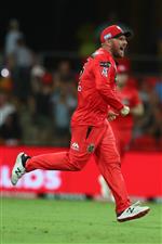 GOLD COAST, AUSTRALIA - DECEMBER 29: Aaron Finch of the Renegades after taking a catch during the Big Bash League match between the Melbourne Renegades and the Sydney Sixers at Metricon Stadium, on December 29, 2020, in Gold Coast, Australia. (Photo by Chris Hyde/Getty Images)