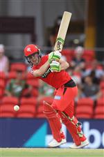 GOLD COAST, AUSTRALIA - DECEMBER 29: Sam Harper of the Renegades bats during the Big Bash League match between the Melbourne Renegades and the Sydney Sixers at Metricon Stadium, on December 29, 2020, in Gold Coast, Australia. (Photo by Chris Hyde/Getty Images)