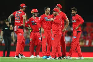GOLD COAST, AUSTRALIA - DECEMBER 29: Mohammad Nabi of the Renegades celebrates after dismissing Daniel Hughes of the Sixers during the Big Bash League match between the Melbourne Renegades and the Sydney Sixers at Metricon Stadium, on December 29, 2020, in Gold Coast, Australia. (Photo by Chris Hyde/Getty Images)