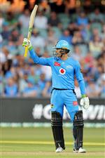 ADELAIDE, AUSTRALIA - DECEMBER 31: Cameron White of the Adelaide Strikers reacts after reaching his half century during the Big Bash League match between the Adelaide Strikers and the Perth Scorchers at Adelaide Oval, on December 31, 2020, in Adelaide, Australia. (Photo by Daniel Kalisz/Getty Images)