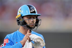 ADELAIDE, AUSTRALIA - DECEMBER 31: Jonathan Wells of the Adelaide Strikers walks from the ground after being dismissed during the Big Bash League match between the Adelaide Strikers and the Perth Scorchers at Adelaide Oval, on December 31, 2020, in Adelaide, Australia. (Photo by Daniel Kalisz/Getty Images)