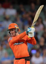 ADELAIDE, AUSTRALIA - DECEMBER 31: Jason Roy of the Perth Scorchers bats during the Big Bash League match between the Adelaide Strikers and the Perth Scorchers at Adelaide Oval, on December 31, 2020, in Adelaide, Australia. (Photo by Daniel Kalisz/Getty Images)