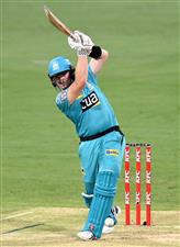 BRISBANE, AUSTRALIA - DECEMBER 30: Max Bryant of the Heat plays a shot during the Big Bash League match between the Hobart Hurricanes and Brisbane Heat at The Gabba, on December 30, 2020, in Brisbane, Australia. (Photo by Bradley Kanaris/Getty Images)