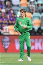 HOBART, AUSTRALIA - JANUARY 04: Adam Zampa of the Stars prepares to bowl during the Big Bash League match between the Melbourne Stars and the Hobart Hurricanes at Blundstone Arena, on January 04, 2021, in Hobart, Australia. (Photo by Steve Bell/Getty Images)