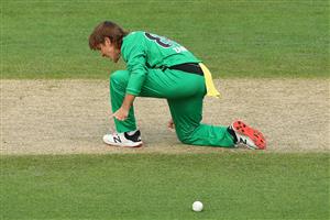 HOBART, AUSTRALIA - JANUARY 04: Adam Zampa of the Melbourne Stars celebrates taking the wicket of Dawid Malan of the Hurricanes during the Big Bash League match between the Melbourne Stars and the Hobart Hurricanes at Blundstone Arena, on January 04, 2021, in Hobart, Australia. (Photo by Robert Cianflone/Getty Images)