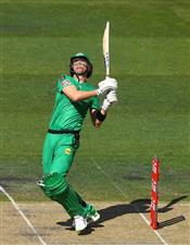 HOBART, AUSTRALIA - JANUARY 04: Nick Larkin of the Melbourne Stars hits out during the Big Bash League match between the Melbourne Stars and the Hobart Hurricanes at Blundstone Arena, on January 04, 2021, in Hobart, Australia. (Photo by Robert Cianflone/Getty Images)