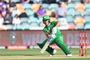 HOBART, AUSTRALIA - JANUARY 04: Seb Gotch of the Stars bats during the Big Bash League match between the Melbourne Stars and the Hobart Hurricanes at Blundstone Arena on January 04, 2021 in Hobart, Australia. (Photo by Steve Bell/Getty Images)