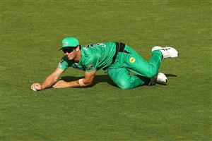 HOBART, AUSTRALIA - JANUARY 04: Hilton Cartwright of the Stars fields during the Big Bash League match between the Melbourne Stars and the Hobart Hurricanes at Blundstone Arena, on January 04, 2021, in Hobart, Australia. (Photo by Robert Cianflone/Getty Images)