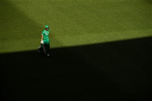 HOBART, AUSTRALIA - JANUARY 04: Hilton Cartwright of the Stars walks off after he was dismissed during the Big Bash League match between the Melbourne Stars and the Hobart Hurricanes at Blundstone Arena, on January 04, 2021, in Hobart, Australia. (Photo by Robert Cianflone/Getty Images)