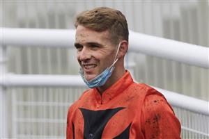 SYDNEY, AUSTRALIA - JANUARY 02: Sam Clipperton on Never Talk returns to scale after winning race 9 the Ranvet Handicap during Sydney Racing on the Kensington track at Royal Randwick Racecourse on January 02, 2021 in Sydney, Australia. (Photo by Mark Evans/Getty Images)