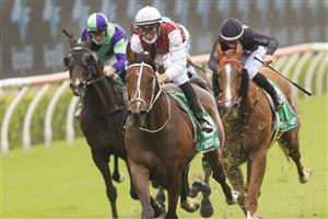 SYDNEY, AUSTRALIA - JANUARY 02: Sam Clipperton on Order Again wins race 5 the Maroubra Handicap during Sydney Racing on the Kensington track at Royal Randwick Racecourse on January 02, 2021 in Sydney, Australia. (Photo by Mark Evans/Getty Images)
