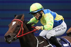SYDNEY, AUSTRALIA - JANUARY 02: Rachel King on De Grawin wins race 7 the Sky Racing Active Handicap Sydney Racing on the Kensington track at Royal Randwick Racecourse on January 02, 2021 in Sydney, Australia. (Photo by Mark Evans/Getty Images)