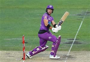 HOBART, AUSTRALIA - JANUARY 04: Colin Ingram of the Hurricanes bats during the Big Bash League match between the Melbourne Stars and the Hobart Hurricanes at Blundstone Arena, on January 04, 2021, in Hobart, Australia. (Photo by Robert Cianflone/Getty Images)