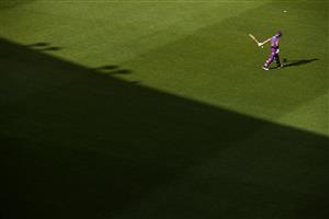 HOBART, AUSTRALIA - JANUARY 04: D'arcy Short of the Hobart Hurricanes heads out to bat during the Big Bash League match between the Melbourne Stars and the Hobart Hurricanes at Blundstone Arena, on January 04, 2021, in Hobart, Australia. (Photo by Robert Cianflone/Getty Images)