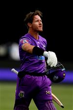 HOBART, AUSTRALIA - JANUARY 04: D'Arcy Short of the Hurricanes leaves the field after being dismissed during the Big Bash League match between the Melbourne Stars and the Hobart Hurricanes at Blundstone Arena, on January 04, 2021, in Hobart, Australia. (Photo by Steve Bell/Getty Images)