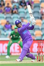 HOBART, AUSTRALIA - JANUARY 04: Peter Handscomb of the Hurricanes bats during the Big Bash League match between the Melbourne Stars and the Hobart Hurricanes at Blundstone Arena, on January 04, 2021, in Hobart, Australia. (Photo by Steve Bell/Getty Images)