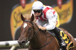 SYDNEY, AUSTRALIA - JANUARY 02: Tommy Berry on Four Moves Ahead wins race 1 the Schweppes Handicap during Sydney Racing on the Kensington track at Royal Randwick Racecourse on January 02, 2021 in Sydney, Australia. (Photo by Mark Evans/Getty Images)