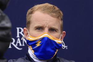SYDNEY, AUSTRALIA - JANUARY 02: Tommy Berry on Snowfire returns to scale after winning race 8 the TAB Handicap during Sydney Racing on the Kensington track at Royal Randwick Racecourse on January 02, 2021 in Sydney, Australia. (Photo by Mark Evans/Getty Images)