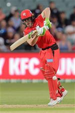 ADELAIDE, AUSTRALIA - JANUARY 05: Sam Harper of the Renegades bats during the Big Bash League match between the Melbourne Renegades and the Adelaide Strikers at Adelaide Oval, on January 05, 2021, in Adelaide, Australia. (Photo by Daniel Kalisz/Getty Images)