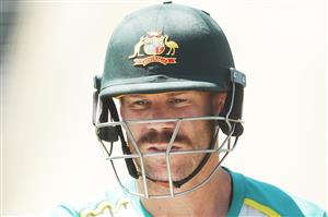 SYDNEY, AUSTRALIA - JANUARY 05: David Warner of Australia looks on as he bats during an Australian nets session at the Sydney Cricket Ground on January 05, 2021 in Sydney, Australia. (Photo by Mark Metcalfe/Getty Images)