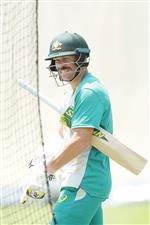 SYDNEY, AUSTRALIA - JANUARY 05: David Warner of Australia prepares to bat during an Australian nets session at the Sydney Cricket Ground on January 05, 2021 in Sydney, Australia. (Photo by Mark Metcalfe/Getty Images)