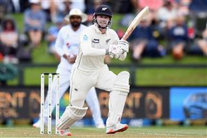 CHRISTCHURCH, NEW ZEALAND - JANUARY 05: Henry Nicholls of New Zealand bats during day three of the Second Test match in the series between New Zealand and Pakistan at Hagley Oval on January 05, 2021 in Christchurch, New Zealand. (Photo by Kai Schwoerer/Getty Images)