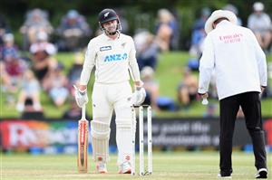 CHRISTCHURCH, NEW ZEALAND - JANUARY 05: Henry Nicholls of New Zealand looks on during day three of the Second Test match in the series between New Zealand and Pakistan at Hagley Oval on January 05, 2021 in Christchurch, New Zealand. (Photo by Kai Schwoerer/Getty Images)