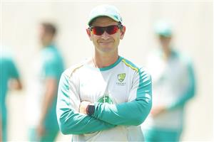 SYDNEY, AUSTRALIA - JANUARY 05: Justin Langer, coach of Australia smiles during an Australian nets session at the Sydney Cricket Ground on January 05, 2021 in Sydney, Australia. (Photo by Mark Metcalfe/Getty Images)