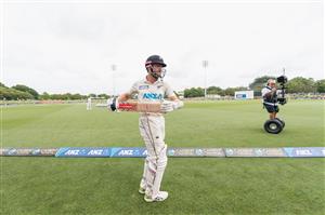 CHRISTCHURCH, NEW ZEALAND - JANUARY 05: Kane Williamson of New Zealand walks out to bat during day three of the Second Test match in the series between New Zealand and Pakistan at Hagley Oval on January 05, 2021 in Christchurch, New Zealand. (Photo by Kai Schwoerer/Getty Images)
