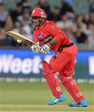 ADELAIDE, AUSTRALIA - JANUARY 05: Mohammad Nabi of the Renegades bats during the Big Bash League match between the Melbourne Renegades and the Adelaide Strikers at Adelaide Oval, on January 05, 2021, in Adelaide, Australia. (Photo by Daniel Kalisz/Getty Images)