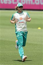 SYDNEY, AUSTRALIA - JANUARY 05: Will Pucovski of Australia runs during an Australian nets session at the Sydney Cricket Ground on January 05, 2021 in Sydney, Australia. (Photo by Mark Metcalfe/Getty Images)