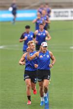 MELBOURNE, AUSTRALIA - JANUARY 06: Bailey Smith of the Bulldogs runs during a Western Bulldogs AFL training session at Whitten Oval on January 06, 2021 in Melbourne, Australia. (Photo by Mike Owen/Getty Images)