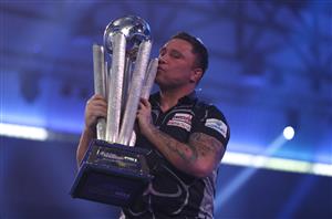 LONDON, ENGLAND - JANUARY 03: during Day Sixteen of The PDC William Hill World Darts Championship at Alexandra Palace on January 03, 2021 in London, England. (Photo by Luke Walker/Getty Images)