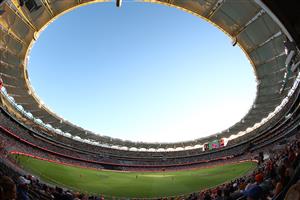 PERTH, AUSTRALIA - JANUARY 06: A general view of play during the Big Bash League match between the Perth Scorchers and the Sydney Sixers at Optus Stadium, on January 06, 2021, in Perth, Australia. (Photo by Paul Kane/Getty Images)