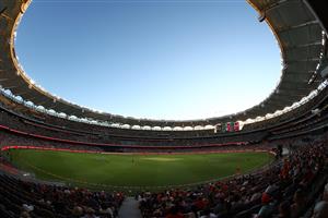 PERTH, AUSTRALIA - JANUARY 06: A general view of play during the Big Bash League match between the Perth Scorchers and the Sydney Sixers at Optus Stadium, on January 06, 2021, in Perth, Australia. (Photo by Paul Kane/Getty Images)