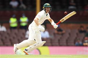 SYDNEY, AUSTRALIA - JANUARY 07: Marnus Labuschagne of Australia bats during day one of the Third Test match in the series between Australia and India at Sydney Cricket Ground on January 07, 2021 in Sydney, Australia. (Photo by Mark Kolbe/Getty Images)