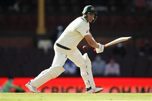 SYDNEY, AUSTRALIA - JANUARY 07: Marnus Labuschagne of Australia bats during day one of the Third Test match in the series between Australia and India at Sydney Cricket Ground on January 07, 2021 in Sydney, Australia. (Photo by Mark Kolbe/Getty Images)