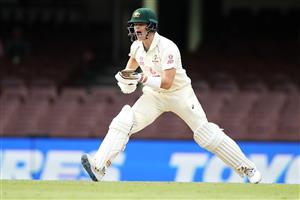 SYDNEY, AUSTRALIA - JANUARY 07: Steve Smith of Australia bats during day one of the Third Test match in the series between Australia and India at Sydney Cricket Ground on January 07, 2021 in Sydney, Australia. (Photo by Mark Kolbe/Getty Images)
