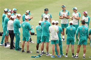 SYDNEY, AUSTRALIA - JANUARY 07: Will Pucovski of Australia receives his Baggy Green Cap during day one of the 3rd Test match in the series between Australia and India at Sydney Cricket Ground on January 07, 2021 in Sydney, Australia. (Photo by Ryan Pierse/Getty Images)
