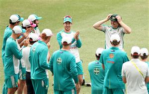 SYDNEY, AUSTRALIA - JANUARY 07: Will Pucovski of Australia receives his Baggy Green Cap during day one of the 3rd Test match in the series between Australia and India at Sydney Cricket Ground on January 07, 2021 in Sydney, Australia. (Photo by Ryan Pierse/Getty Images)