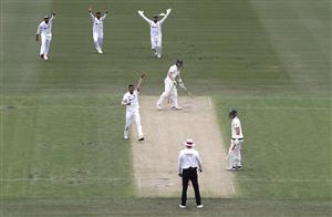SYDNEY, AUSTRALIA - JANUARY 07: Navdeep Saini of India celebrates after taking the wicket of Will Pucovski of Australia during day one of the 3rd Test match in the series between Australia and India at Sydney Cricket Ground on January 07, 2021 in Sydney, Australia. (Photo by Ryan Pierse/Getty Images)