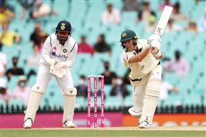 SYDNEY, AUSTRALIA - JANUARY 08: Marnus Labuschagne of Australia bats during day two of the Third Test match in the series between Australia and India at Sydney Cricket Ground on January 08, 2021 in Sydney, Australia. (Photo by Cameron Spencer/Getty Images)