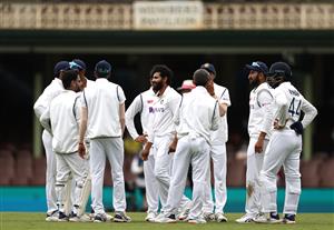 SYDNEY, AUSTRALIA - JANUARY 08: Ravindra Jadeja of India celebrates after taking the wicket of Marnus Labuschagne of Australia during day two of the 3rd Test match in the series between Australia and India at Sydney Cricket Ground on January 08, 2021 in Sydney, Australia. (Photo by Ryan Pierse/Getty Images)