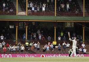 SYDNEY, AUSTRALIA - JANUARY 08: Steve Smith of Australia celebrates after reaching his century during day two of the 3rd Test match in the series between Australia and India at Sydney Cricket Ground on January 08, 2021 in Sydney, Australia. (Photo by Ryan Pierse/Getty Images)