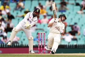 SYDNEY, AUSTRALIA - JANUARY 08: Steve Smith of Australia bats during day two of the Third Test match in the series between Australia and India at Sydney Cricket Ground on January 08, 2021 in Sydney, Australia. (Photo by Cameron Spencer/Getty Images)